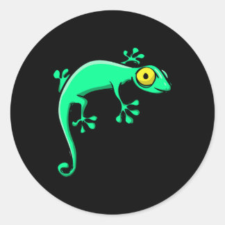 Gekko Lizard Halloween Kostuum Grappig Halloween Ronde Sticker