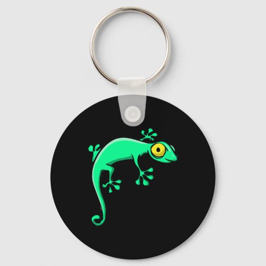 Gekko Lizard Halloween Kostuum Grappig Halloween Sleutelhanger (Voorkant)
