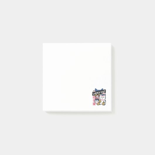 Gekko Maneki Neko – Japanse Gelukskat Post-it® Notes (Voorkant)