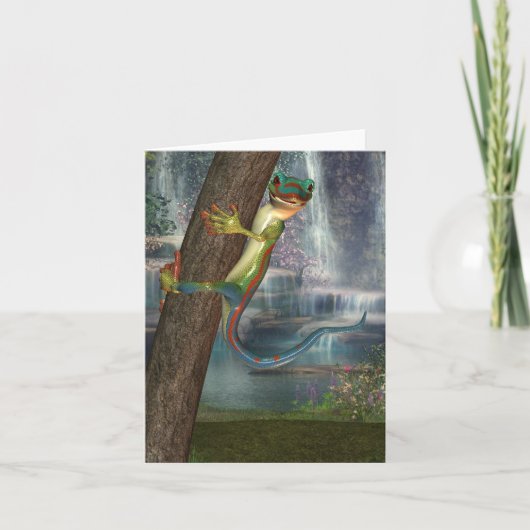 Gekko op een Kaart van de Nota van de Boom (Voorkant)