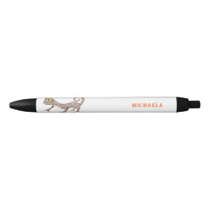 Gekko reptiel gepersonaliseerd zwarte inkt pen