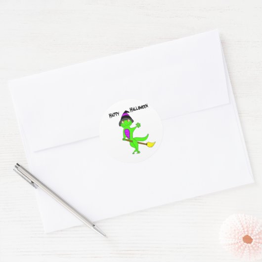 gekko ronde sticker (Envelop)