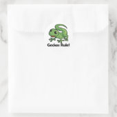 Gekko's heersen! ronde sticker (Tas)