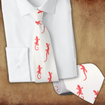 Gekko's in rood klimmen omhoog (op wit)