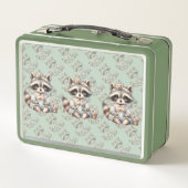  geklede Cottagecore Raccoon Pastel (Achterkant)