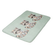 geklede Cottagecore Raccoon Pastel Badmat (Gekanteld)