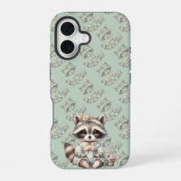  geklede Cottagecore Raccoon Pastel
