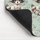 geklede Cottagecore Raccoon Pastel Muismat (Hoek)