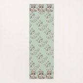 geklede Cottagecore Raccoon Pastel Yogamat (Achterkant)