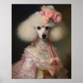 Geklede dierprints, Koninklijke damehond Poster (Voorkant)
