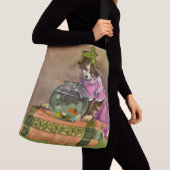 geklede kat en viskuit crossbody tas (Dichtbij)