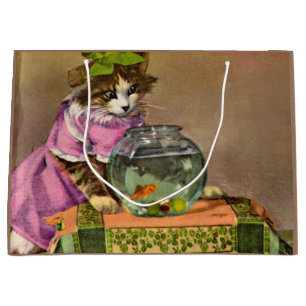 geklede kat en viskuit groot cadeauzakje