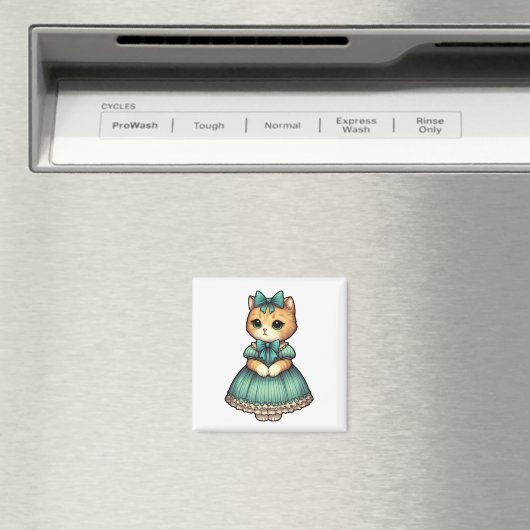 geklede kitten magneet (Insitu (Vaatwasser))