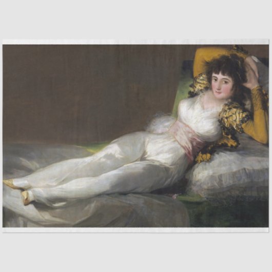 Geklede Maja (Vrouwelijke schoonheid) Tissuepapier (Voorkant)