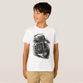 Geklede Oogster Chopperrijder  T-shirt (Voorkant volledig)