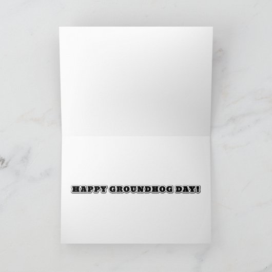 Gekleed Groundhog Kaart (Binnen)