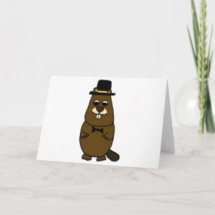 Gekleed Groundhog Kaart