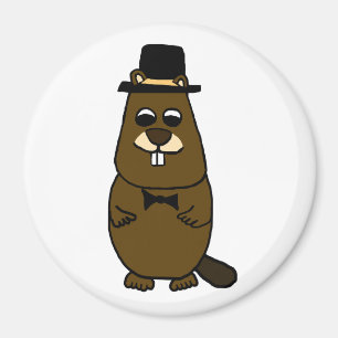 Gekleed Groundhog Magneet