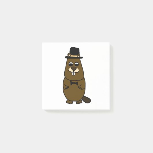 Gekleed Groundhog Post-it® Notes (Voorkant)