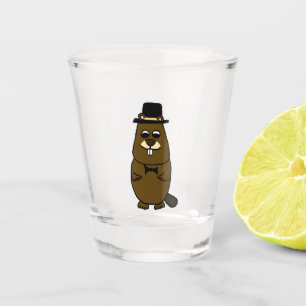 Gekleed Groundhog Shot Glas