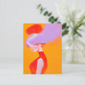 Gekleed in het rood briefkaart (Staand voorkant)