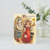 Gekleed in Mirror Halloween Tricks Briefkaart (Staand voorkant)