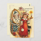 Gekleed in Mirror Halloween Tricks Briefkaart (Voorkant / Achterkant)