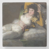 Gekleed Maja (door Francisco Goya) Stenen Onderzetter (Voorkant)