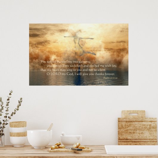 Gekleed met joy poster (Keuken)