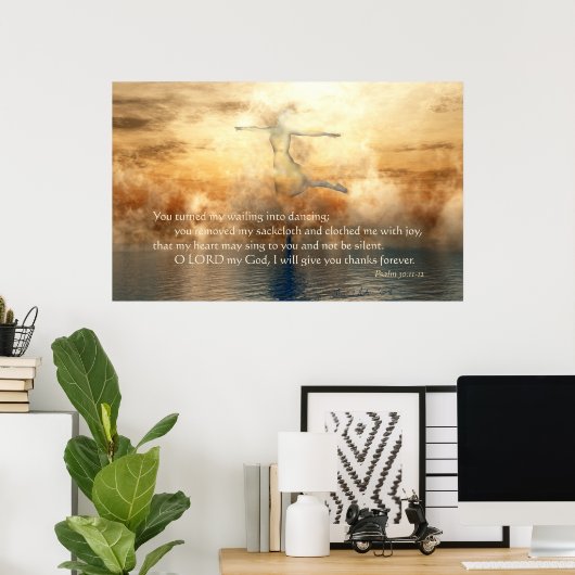 Gekleed met joy poster (Thuiskantoor)