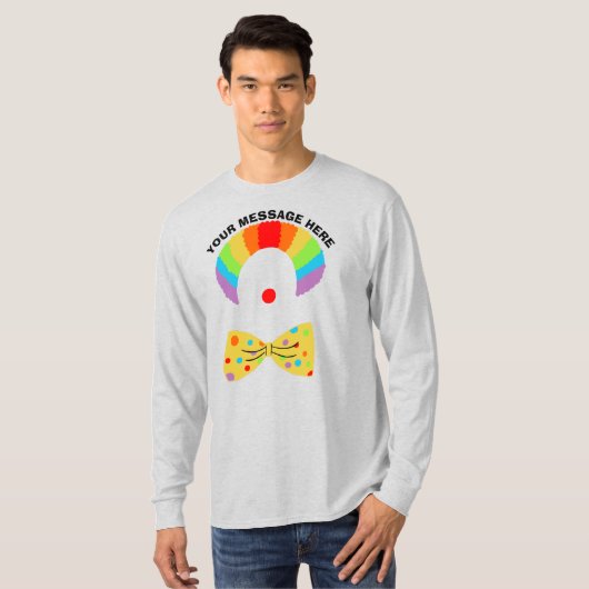 Gekleed met regenboogdraden, gepersonaliseerd graf t-shirt (Voorkant volledig)