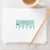 Gekleed Sneeuwman Holiday Gift Label / Favor Stick (Insitu)