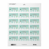 Gekleed Sneeuwman Holiday Gift Label / Favor Stick (Full Sheet)