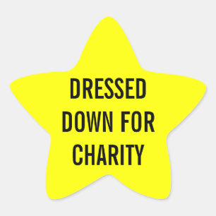 Gekleed voor Charity Star Ster Sticker