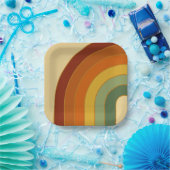 Gekleept vierkant met gelaagde roovy papieren bordje (Feest)