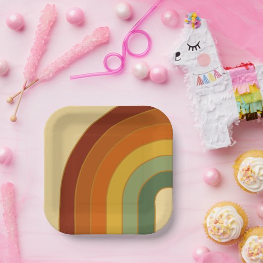 Gekleept vierkant met gelaagde roovy papieren bordje (Feest)