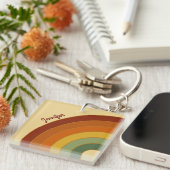 Gekleept vierkant met gelaagde roovy sleutelhanger (Voorkant Rechts)