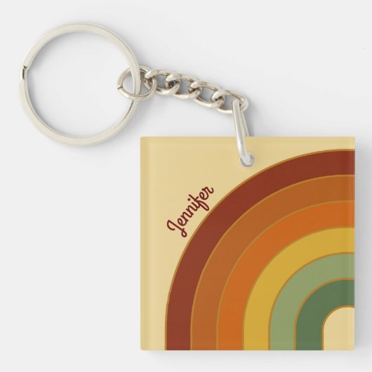 Gekleept vierkant met gelaagde roovy sleutelhanger (voorkant)