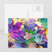 gekleur de blaadjes briefkaart (Voorkant / Achterkant)
