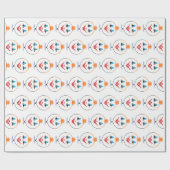 gekleurd 1922 "KRUIDINGSFACES" Verpakkingspapier Cadeaupapier (Vlak)