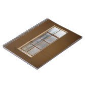 GEKLEURD 8-PANELVENSTER GLAS NOTITIEBOEK (Linkerzijde)