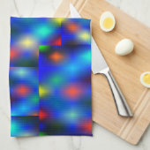 gekleurd afbeelding simuleert flap-flotatie boven  theedoek (Quarter Fold)