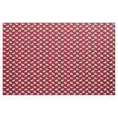 Gekleurd collie Silhouettes Pattern Red en White Stof (Yard (91,4 cm))