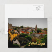 gekleurd Edinburgh souvenir briefkaart (Voorkant / Achterkant)