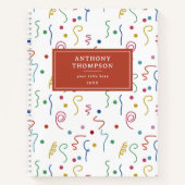 Gekleurd feestconfetti patroon notitieboek (Voorkant)