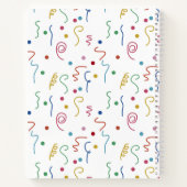 Gekleurd feestconfetti patroon notitieboek (Achterkant)