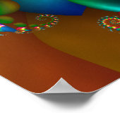 gekleurd fractaal ontwerp poster (Hoek)