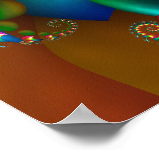 gekleurd fractaal ontwerp poster (Hoek)