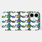 gekleurd G clef muzieknoten patroon Case-Mate iPhone Case (Achterkant (horizontaal))
