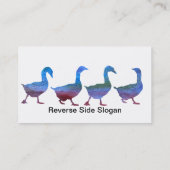 gekleurd ganzen visitekaartje (Achterkant)